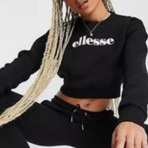 Ellesse cropped crew new logo sweater sz us8